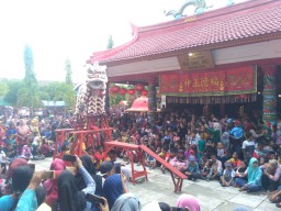 Pertunjukan Barong Sai di Klenteng Bojonegoro Hibur Masyarakat