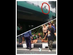 Bunuh Diri Lompat dari Jembatan, Nyawa Tukang Bersih Kuburan Selamat