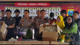 Polres Pasuruan Gerebek Produksi Ikan Asin Berformalin