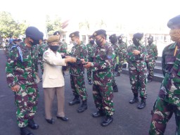 Lanal Malang Bagikan Masker dan Tingkatkan Kewaspadaan