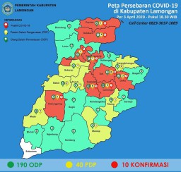 Status Lamongan Zona Merah, 10 Orang Dinyatakan Positif Covid-19