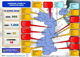 Pasien Positif Gresik Tambah Lagi, Berikut Peta Sebaran Per Desa