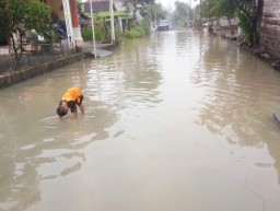 Hujan Semalem, Empat Desa di Gresik Dilanda Banjir