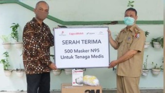 Exxon Mobil Bantu Masker ke Dinkes Bojonegoro