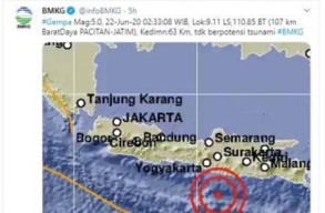 17 Gempa Menggoyang Pacitan Selama Bulan Juni