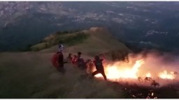 Padang Rumput Gunung Penanggungan Mojokerto Terbakar, Diduga Akibat Ulah Pendaki