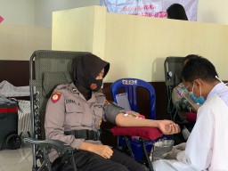 Sambut Hari Jadi Polwan, 90 Polisi di Bojonegoro Peduli Kemanusiaan