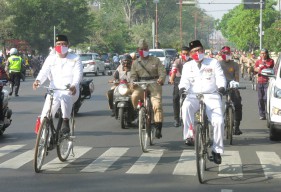 Gowes Kemerdekaan Bareng Kapolresta Sidoarjo, Begini Uniknya