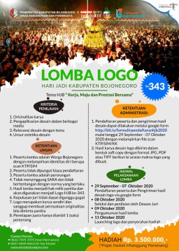Logo Hari Jadi Bojonegoro ke 343 Disayembarakan
