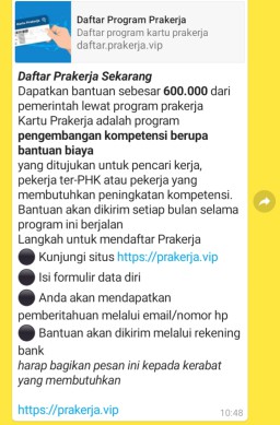 Prakerja Buka Lagi, Tapi Hoax!