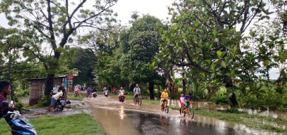 Sungai Madiun Meluap, Sawah Siap Panen di Ngawi Tergenang Banjir