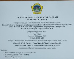 Hari Ini DPRD Gresik Gelar Rapat Berhentikan Bupati Sambari dan Wabup Qosim