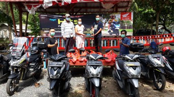 Komunitas Honda BeAT Gelar Kegiatan BeAT Ngehit Peduli Sosial di Malang