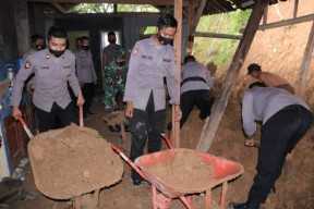 Sejumlah Desa di Kare Terkena Longsor, Polres Madiun Kirim Personil dan Bantuan