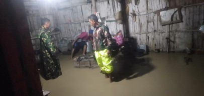 Gondang Bojonegoro Hujan Deras, Ratusan Rumah Terendam Selama Beberapa Jam