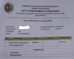 Polres Mojokerto Bongkar Sindikat Pemalsuan Surat Tes Antigen