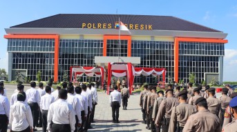 Polres Gresik Gelar Apel Kesiapan Pengamanan Larangan Mudik Lebaran