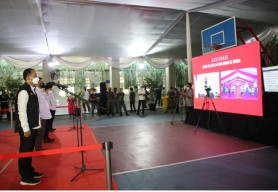 Pelaksanaan Vaksinasi Pelajar di Surabaya Dipantau Presiden Jokowi Secara Virtual