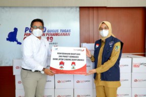 Ringankan Beban Warga Terdampak Covid-19, Bank Jatim Banyuwangi Bantu Paket Sembako