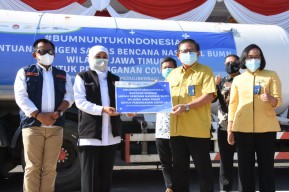 Petrokimia Gresik dan Satgas Bencana BUMN Jatim Bantu 9,9 Ton Oksigen ke Pemprov Jatim