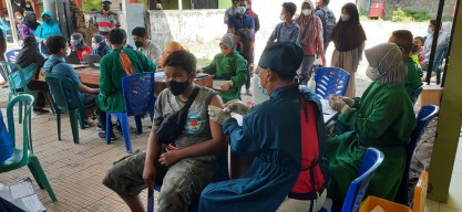 Polres Nganjuk Menggelar Vaksinasi Covid - 19 Di 4 Titik Demi Mewujudkan Program Percepatan Vaksin