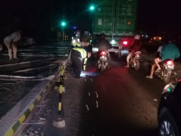 Terlindas Truk Gandeng di Balongbendo sidoarjo, Warga Puncu Kediri Tewas