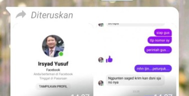 Awas Penipu Gunakan Akun FB Bupati Pasuruan Gus Irsyad Palsu