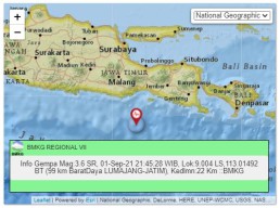 Gempa Tektonik M 3,7 Guncang Selatan Jawa, Dirasakan di Pancer Banyuwangi