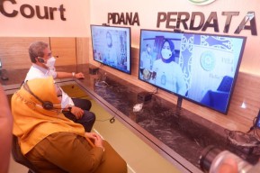 Maksimalkan Pelayanan Peradilan, PN Gresik  Resmikan Anjungan Mandiri PTSP 