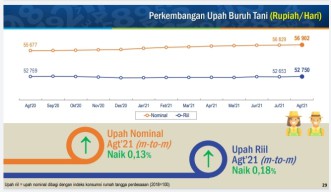 Upah Harian Buruh Tani dan Bangunan Naik Super Tipis
