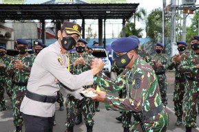Kapolres dan Eks Brimob Nusantara Gelar Syukuran HUT Brimob ke 76 di Polres Tulungagung