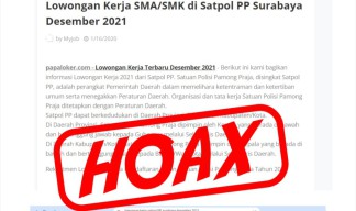 Beredar Informasi Lowongan Kerja Satpol PP Surabaya, Pemkot Pastikan Hoax