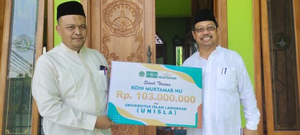 Unisla Lamongan Sumbang Rp 103 Juta Untuk Biaya Muktamar NU
