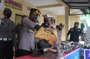 Satlantas Polres Ngawi Amankan 109 Sepeda Motor Berknalpot Brong