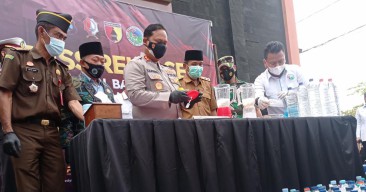Musnahkan Barang Bukti, Polres Bojonegoro Blender Narkoba
