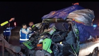 Pikap Muatan Sayur Kecelakaan di Tol Madiun, 1 Orang Tewas