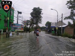Banjir Luapan Kali Lamong Meluas ke 11 Desa di Kecamatan Benjeng dan Cerme