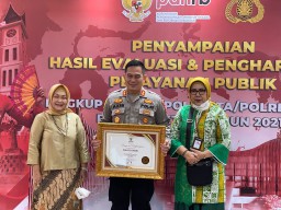 Dapat Nilai A Pelayanan Prima, Polres Gresik Dapat Penghargaan dari KemenPAN-RB