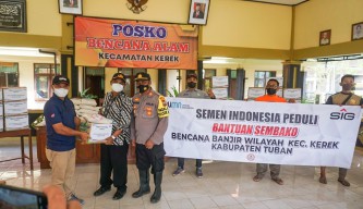 SIG Gercep Salurkan Bantuan Untuk Warga Kerek Tuban Terdampak Banjir