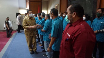 Hadiri Pelantikan Pengurus PWI Tulungagung, Bupati Ajak Wartawan Bersama Sama Membangun Bangsa