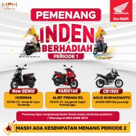 Selamat, Inilah 3 Pemenang Undian Inden Berhadiah Motor Tahap 1