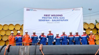 Jamin Supply ke Kilang Pertamina Balikpapan, Proyek Pipa Gas Senipah-Balikpapan Dimulai