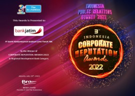 Bank Jatim Raih Penghargaan Corporate Reputation Awards 2022