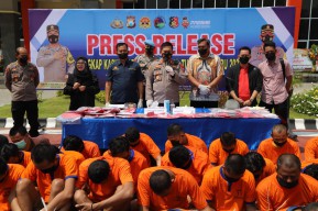 Peredaran Narkoba di Gresik Masih Tinggi, Dalam 2 Minggu 48 Tersangka Ditangkap Polres Gresik