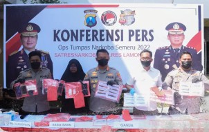 Polres Lamongan Gelar Ungkap Kasus Penyalahgunaan Narkoba