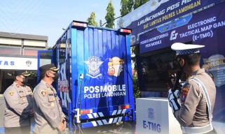 Polres Lamongan Hadirkan Pos Mobile Sat Lantas
