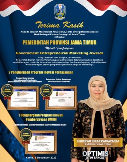 Borong 3 Penghargaan Enterpreneural Marketing Government Award 2022, Gubernur Khofifah : Bukti Pemprov Jatim Sudah On The Right Track