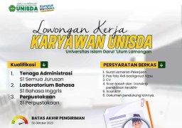 Ada Lowongan Kerja di Unisda Lamongan, Salah Satunya Tenaga Administrasi