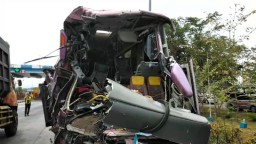 Bus Rombongan SMK Ngasem Bojonegoro Kecelakaan di Tol KM 786 B Pasuruan