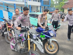 Satlantas Polres Bojonegoro Amankan 344 Knalpot Brong